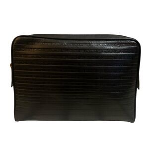 MARIO VALENTINO embossed Clutch bag Black Gold